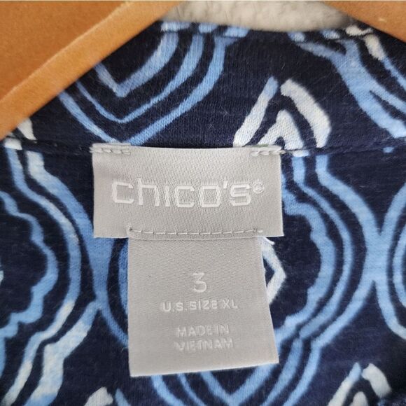 Chico's tunic style blouse asymmetrical hem - Picture 9 of 10